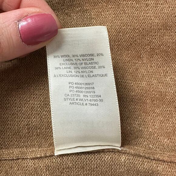 Aritzia Babaton Mulray Turtleneck Sweater Dress Wool Blend Tan - Picture 10 of 11